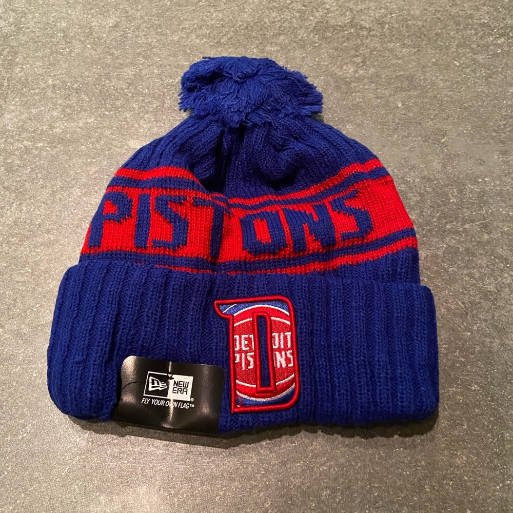 PRICE IS FIRM Brand new Detroit Pistons beanie 75th Anniversary